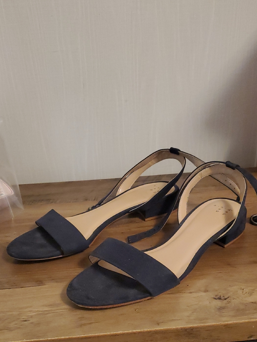 a new day Black Ankle-Tie Open-Toe Sandals